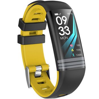 Bratara fitness iuni g26, display oled 0.96 inch, bluetooth, pedometru, notificari, galben