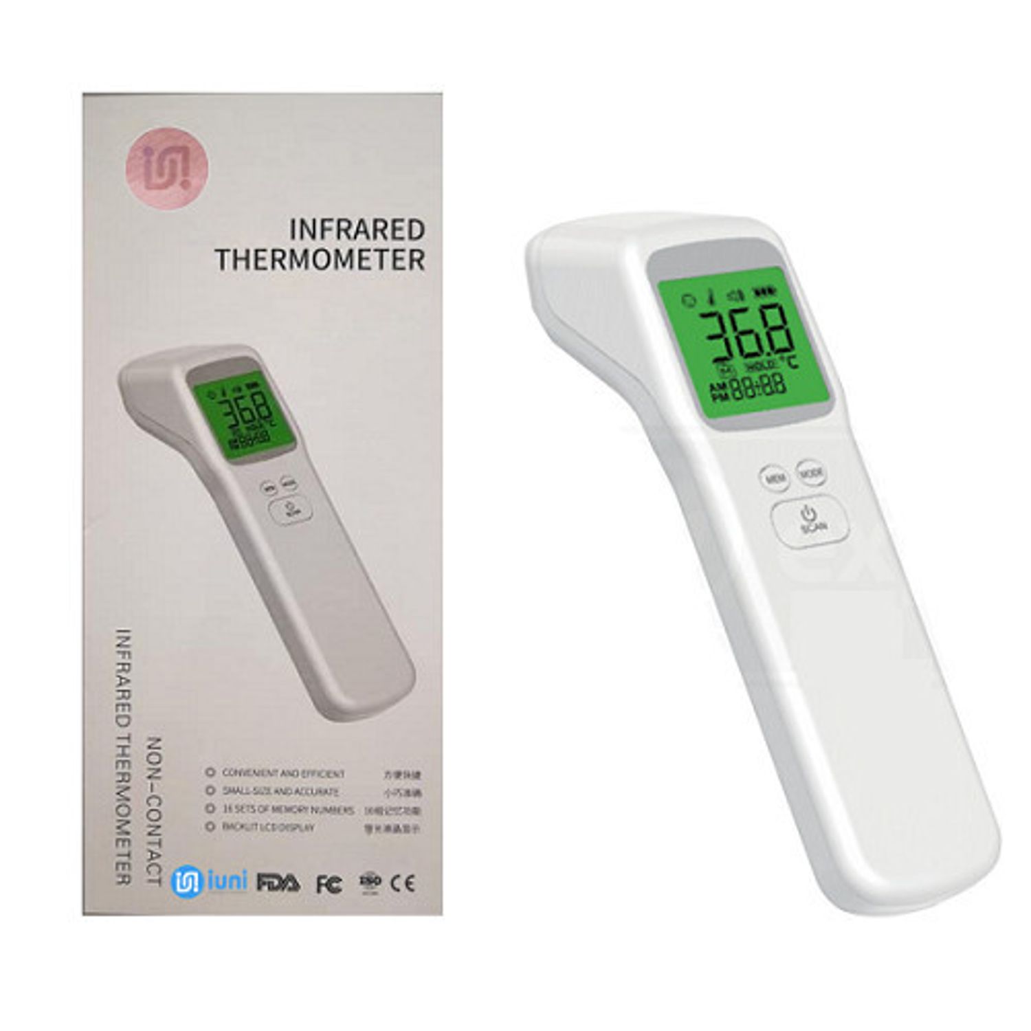Termometru digital non contact cu infrarosu iUni T5 fotografia produsului View 3 L