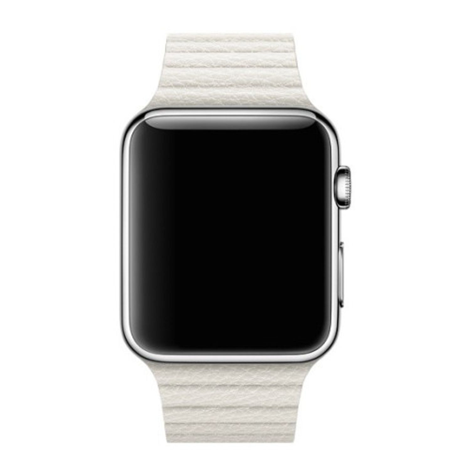Curea iUni compatibila cu Apple Watch 1/2/3/4/5/6, 38mm, Leather Loop, Piele, White fotografia produsului View 4 L