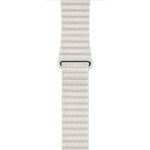 Curea iUni compatibila cu Apple Watch 1/2/3/4/5/6, 38mm, Leather Loop, Piele, White fotografia produsului View 5 S