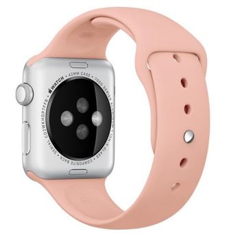 Curea iuni compatibila cu apple watch 1/2/3/4/5/6, 44mm, silicon, vintage rose