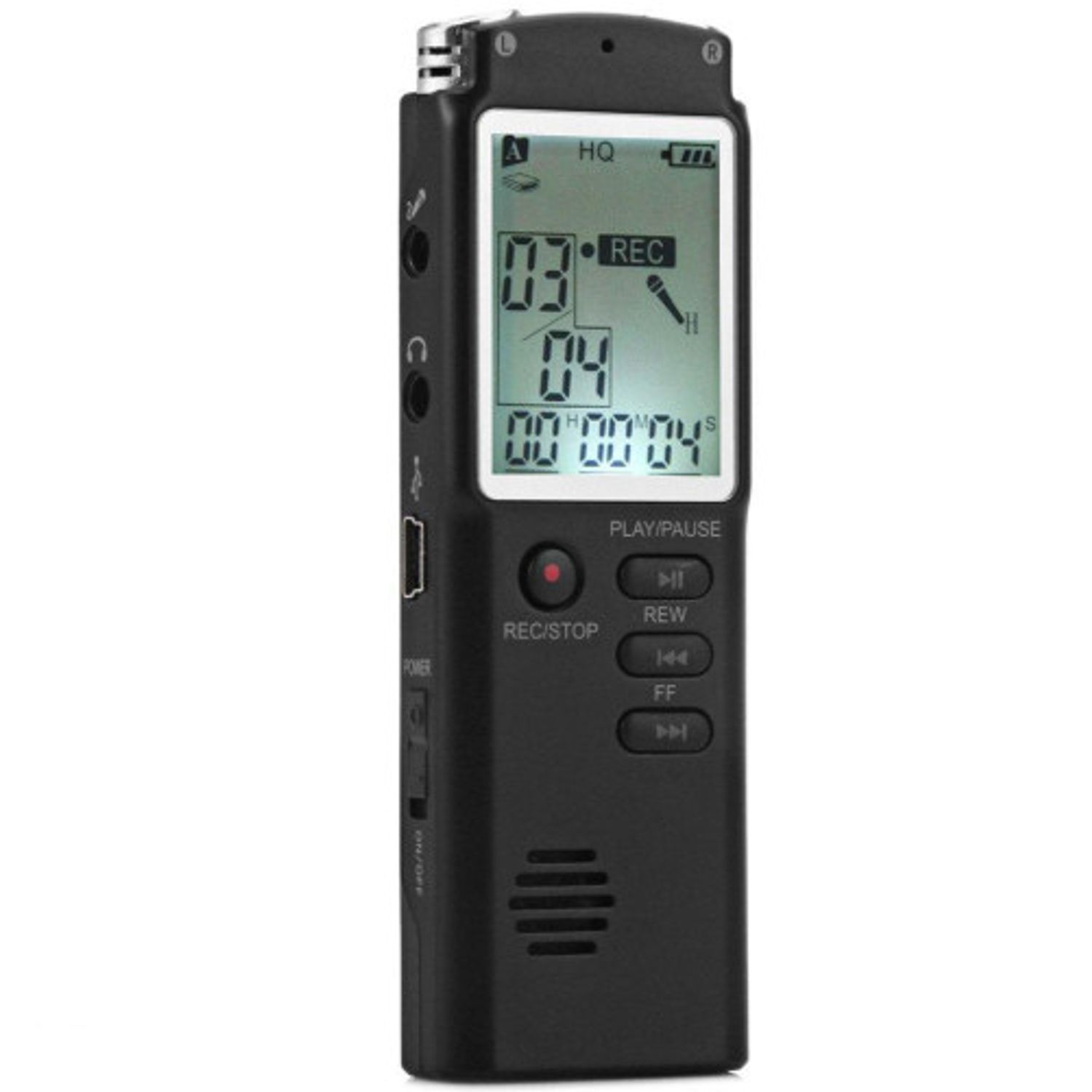 Mini Reportofon Profesional iUni REP06, Memorie 8GB, MP3 Player fotografia produsului View 4 L