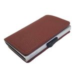 Portofel RFID iUni P6, 12 carduri, Maro fotografia produsului