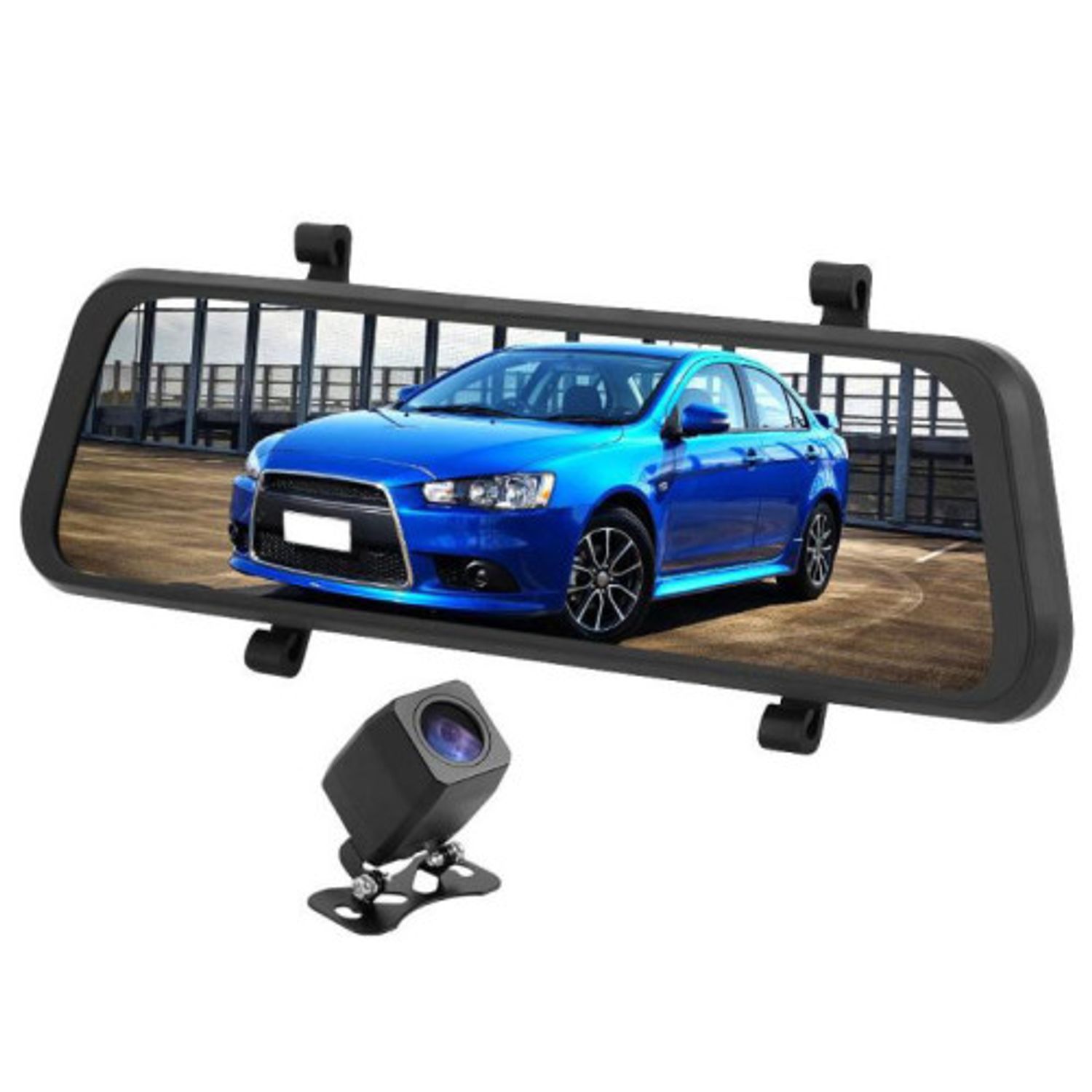 Camera Auto Dubla Oglinda iUni Dash A7, WDR, Touchscreen, Display 9.66 inch, Full HD, Night Vision fotografia produsului View 2 L