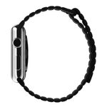 Curea iUni compatibila cu Apple Watch 1/2/3/4/5/6, 38mm, Leather Loop, Piele, Black fotografia produsului View 2 S