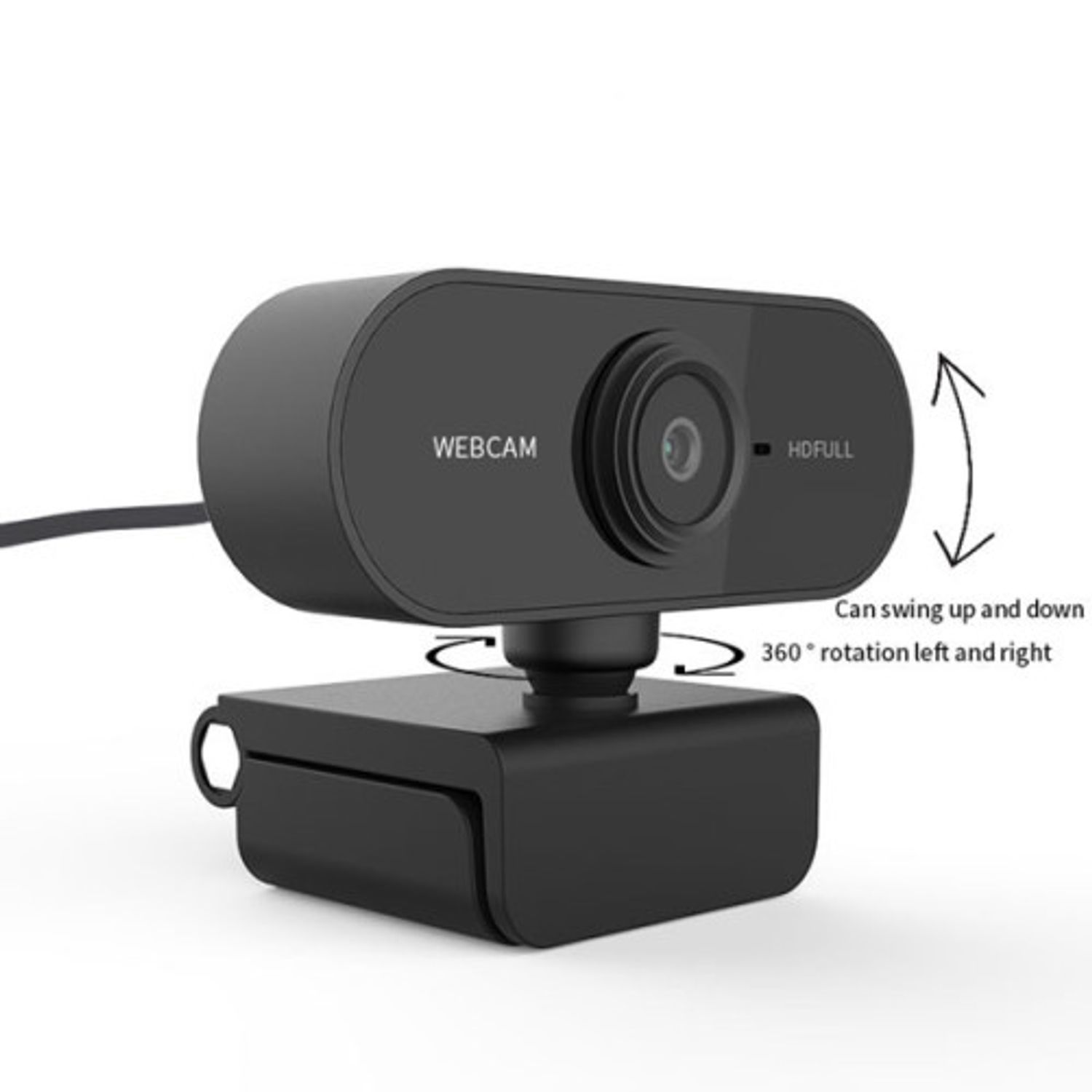 Camera web iUni C1, Full HD, 1080p, Microfon, USB 2.0, Plug & Play fotografia produsului View 4 L