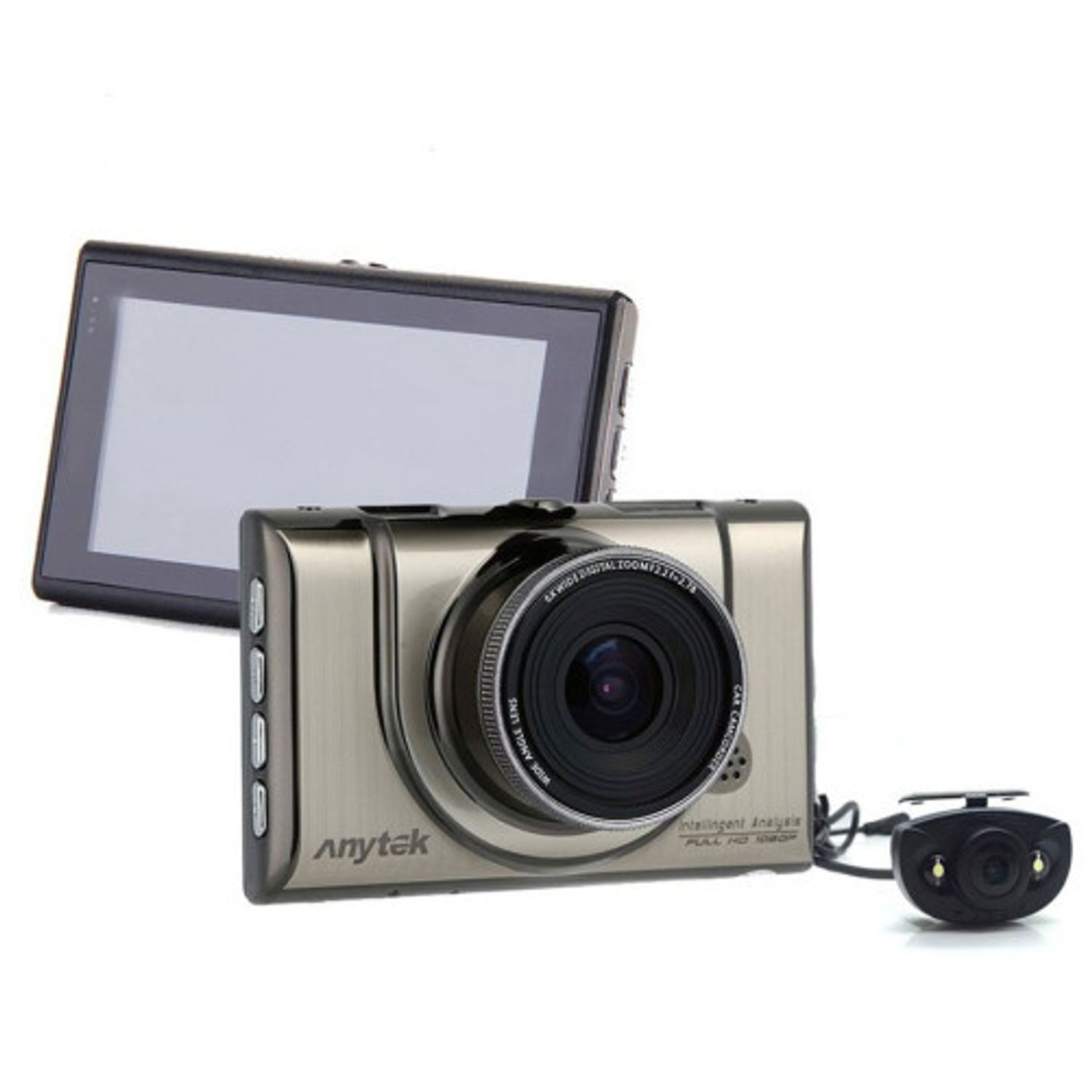Camera auto DVR iUni Dash 100H, Dual Cam, Full HD, WDR, 170 grade, by Anytek fotografia produsului