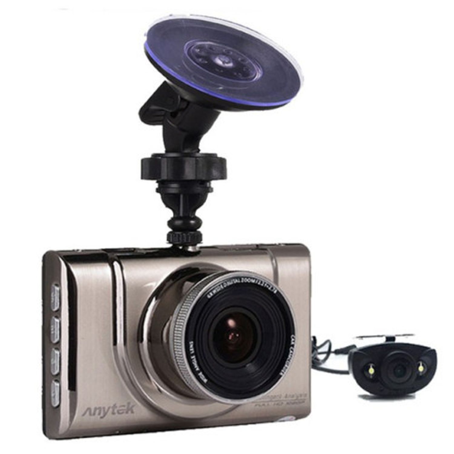 Camera auto DVR iUni Dash 100H, Dual Cam, Full HD, WDR, 170 grade, by Anytek fotografia produsului View 2 L