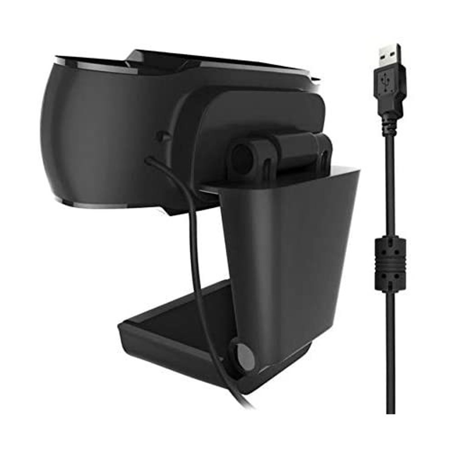 Camera web iUni Full HD 1920x1080px, Plug & Play, Microfon incorporat, USB 2.0, Scoala Online fotografia produsului View 4 L