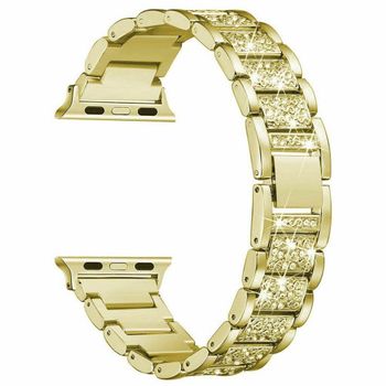 Curea iUni compatibila cu Apple Watch 1/2/3/4/5/6, 38mm, Luxury Belt, Gold