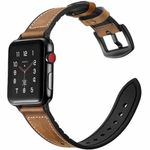 Curea iUni compatibila cu Apple Watch 1/2/3/4/5/6, 42mm, Leather Strap, Dark Coffee fotografia produsului View 4 S