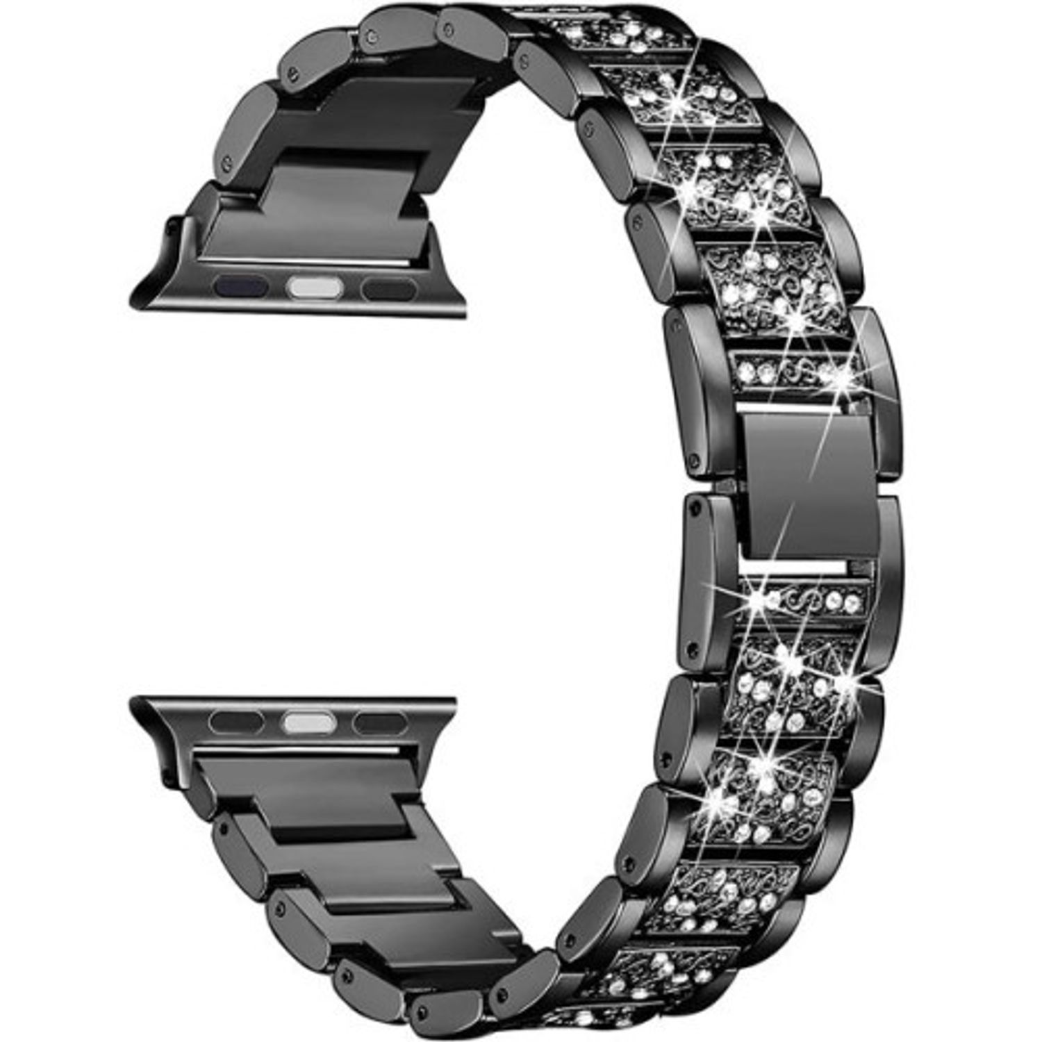 Curea iUni compatibila cu Apple Watch 1/2/3/4/5/6, 42mm, Luxury Belt, Black fotografia produsului