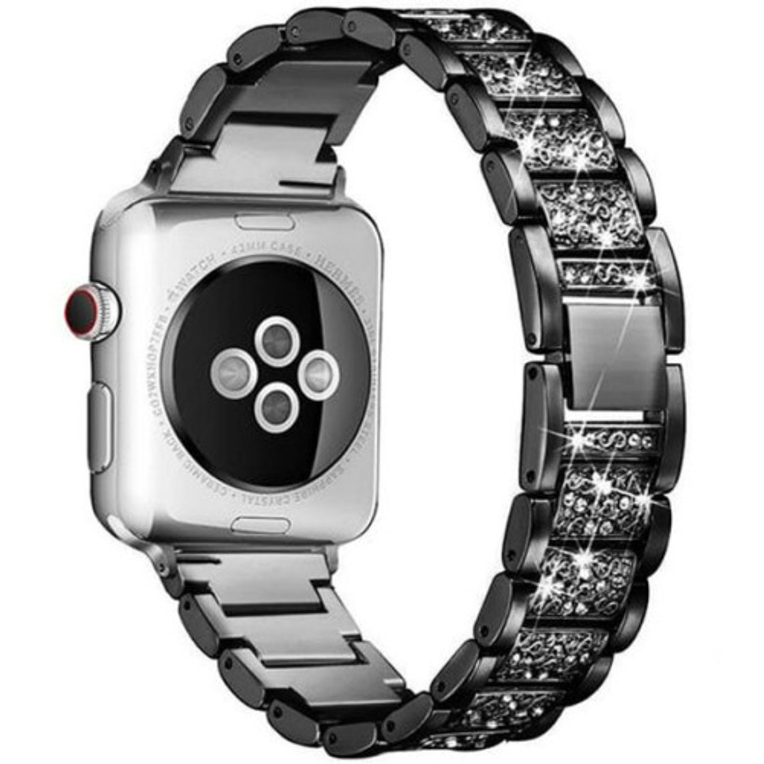 Curea iUni compatibila cu Apple Watch 1/2/3/4/5/6, 42mm, Luxury Belt, Black fotografia produsului View 2 L