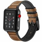 Curea iUni compatibila cu Apple Watch 1/2/3/4/5/6, 42mm, Leather Strap, Dark Coffee fotografia produsului View 2 S