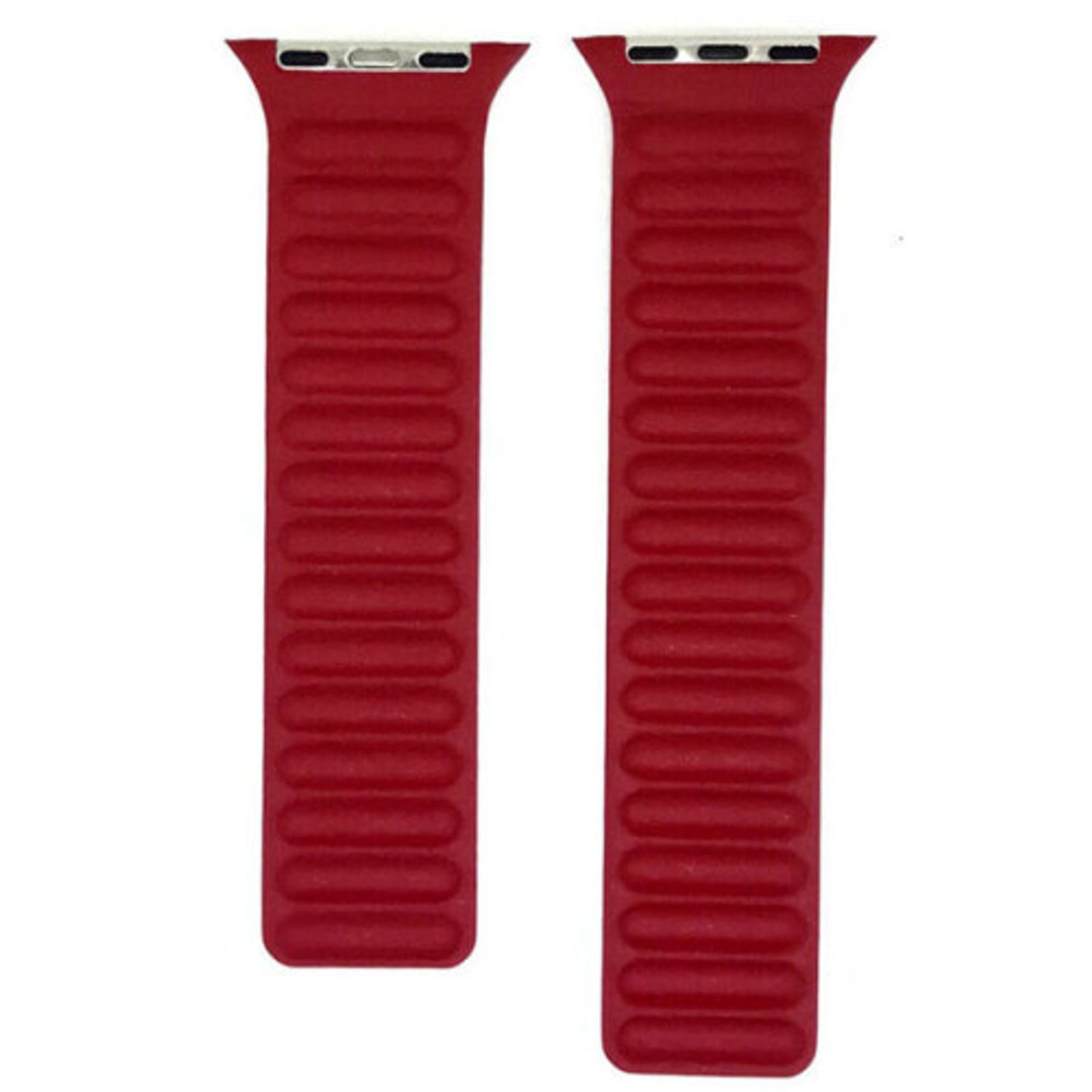 Curea iUni compatibila cu Apple Watch 1/2/3/4/5/6, 42mm, Leather Link, Red fotografia produsului View 3 L