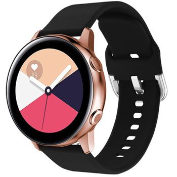 Curea iUni compatibila cu Samsung Watch Gear S3, 22 mm, Silicon Buckle, Black