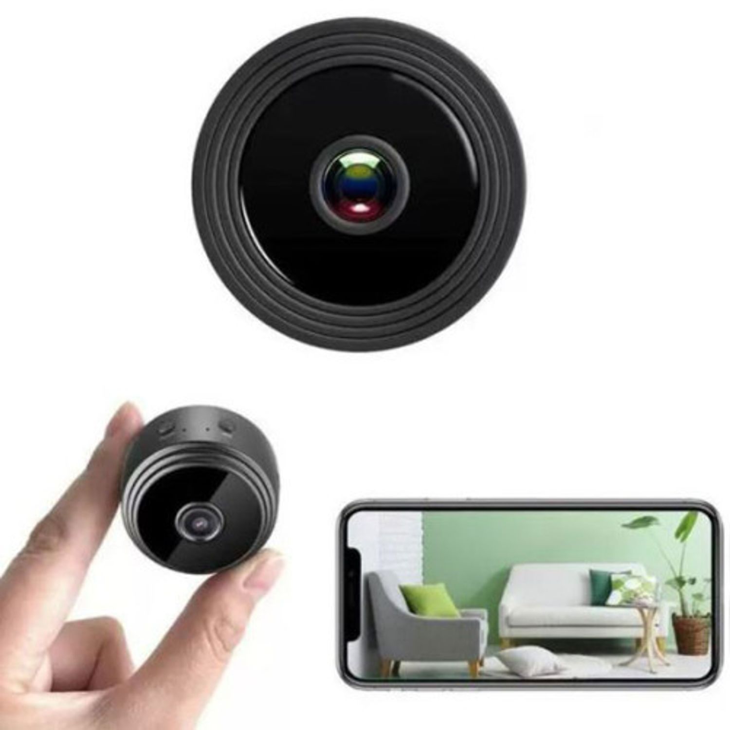 Mini Camera iUni C9, VGA, 480p Wireless, Night Vision, Audio-Video fotografia produsului View 4 L