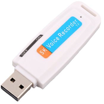 Mini Reportofon Spion iUni STK99i, Stick USB, Alb