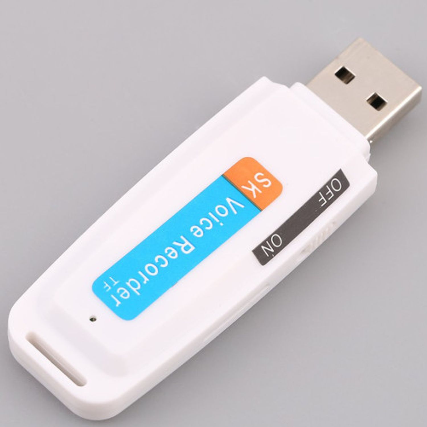 Mini Reportofon Spion iUni STK99i, Stick USB, Alb fotografia produsului View 3 L
