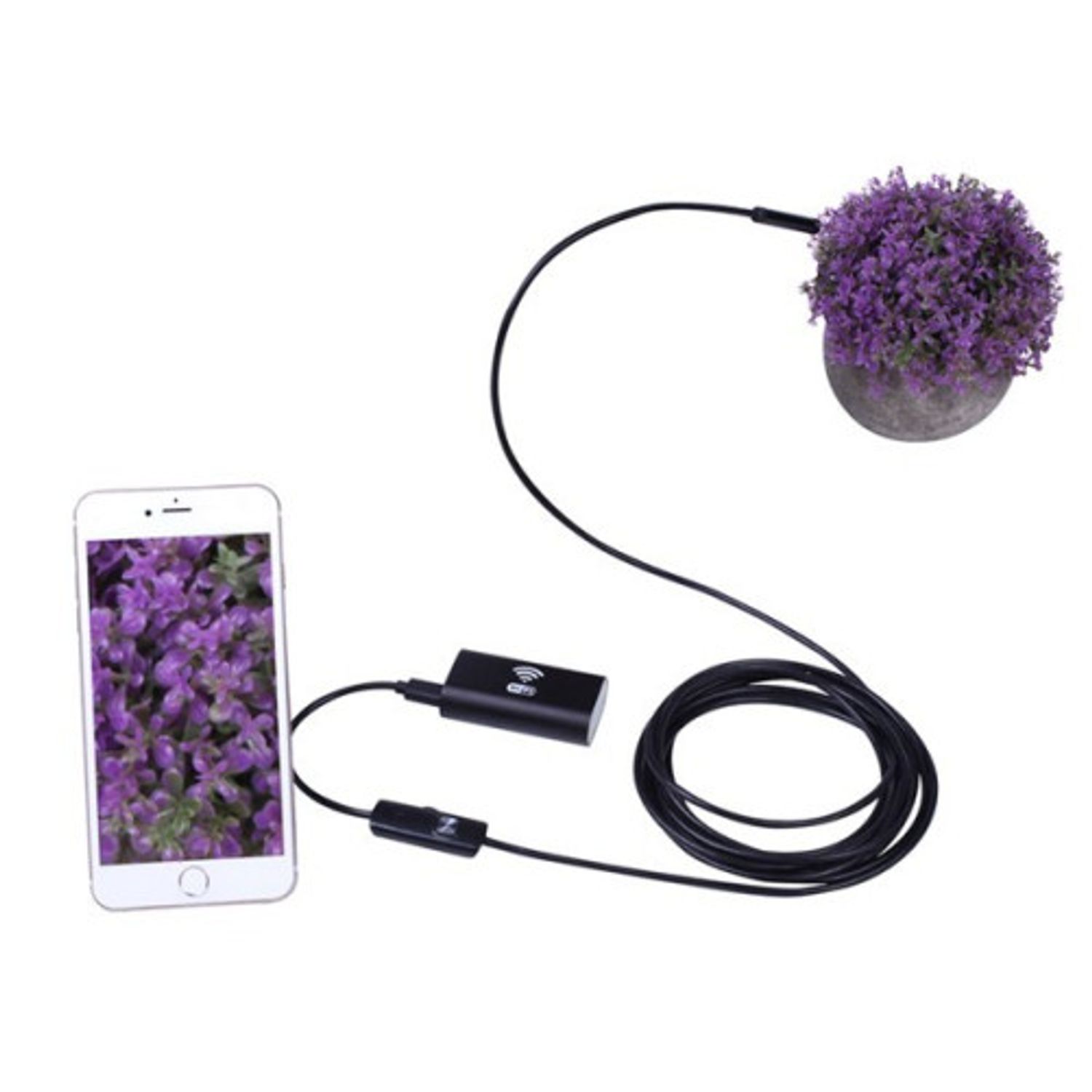 Camera Endoscop iUni CM3-2, Wi-Fi, Compatibil iOS / Android / Windows, 6 x LED, 2 m fotografia produsului View 2 L