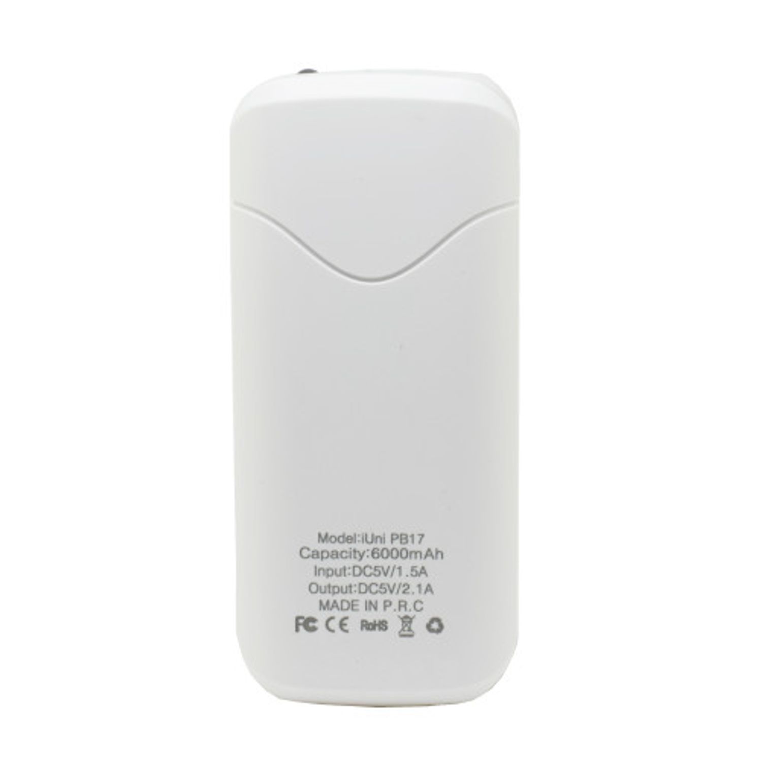 Baterie externa iUni PB17, 6000mAh, Powerbank, White fotografia produsului View 4 L