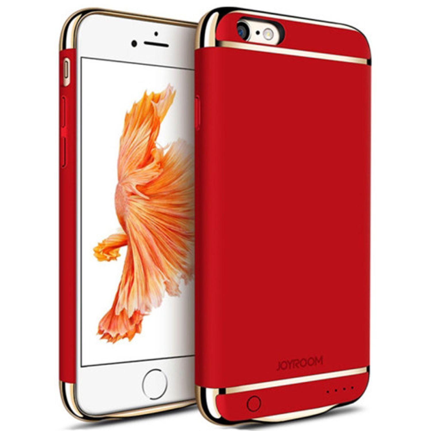 Husa Baterie Ultraslim iPhone 6 Plus/6s Plus, iUni Joyroom 3500mAh, Red fotografia produsului