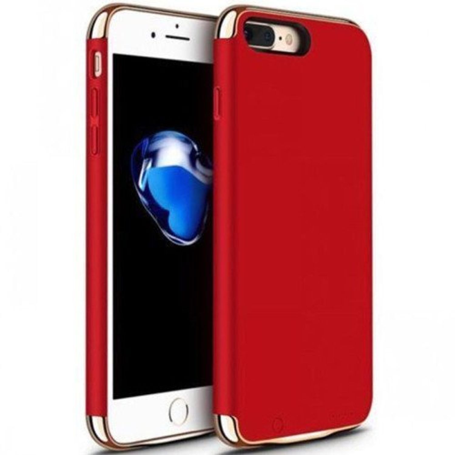 Husa Baterie Ultraslim iPhone 7 Plus/8 Plus, iUni Joyroom 3500mAh, Red fotografia produsului