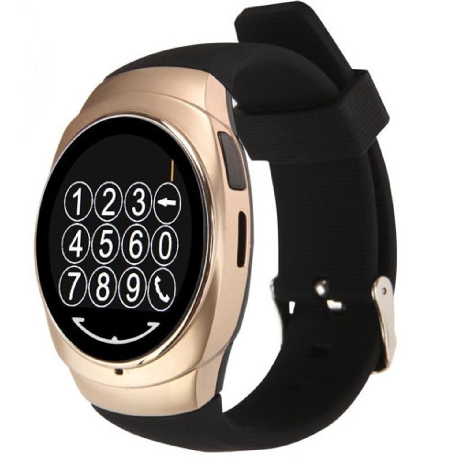 Ceas Smartwatch iUni O100, BT, LCD 1.3 Inch, Camera, Gold fotografia produsului