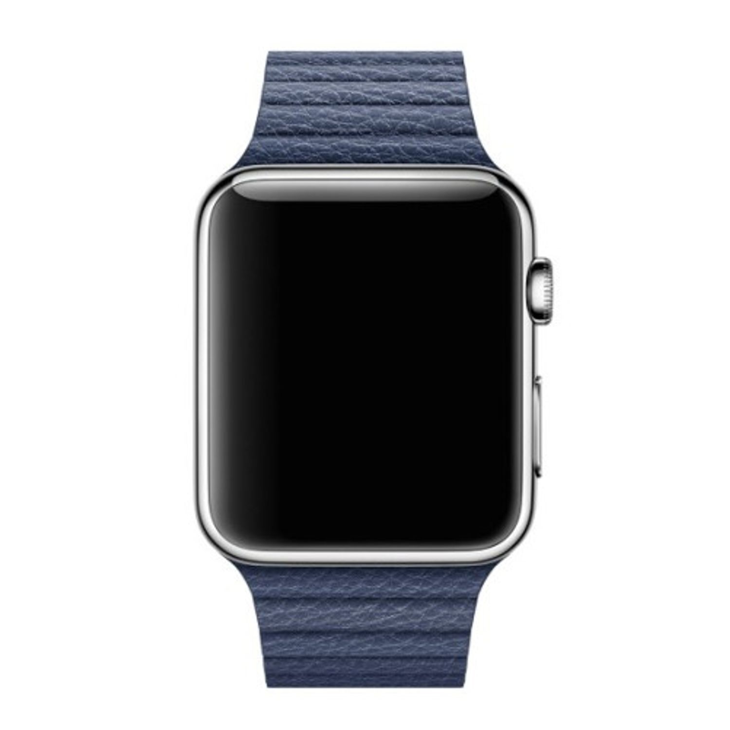 Curea iUni compatibila cu Apple Watch 1/2/3/4/5/6, 38mm, Leather Loop, Piele, Midnight Blue fotografia produsului View 3 L