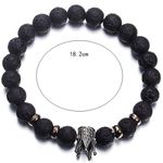iUni - Bratara Roca Vulcanica unisex, B1 Silver fotografia produsului View 3 S
