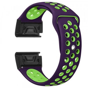 iUni - Curea ceas Smartwatch Garmin Fenix 3 / Fenix 5X, 26 mm Silicon Sport Mov-Verde image0