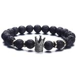 iUni - Bratara Roca Vulcanica unisex, B1 Dark Grey fotografia produsului