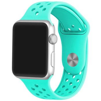 Curea iuni compatibila cu apple watch 1/2/3/4/5/6, 42mm, silicon sport, light blue
