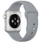 Curea iUni compatibila cu Apple Watch 1/2/3/4/5/6, 42mm, Silicon, Gray fotografia produsului