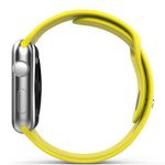 Curea iUni compatibila cu Apple Watch 1/2/3/4/5/6, 42mm, Silicon, Yellow fotografia produsului View 2 S