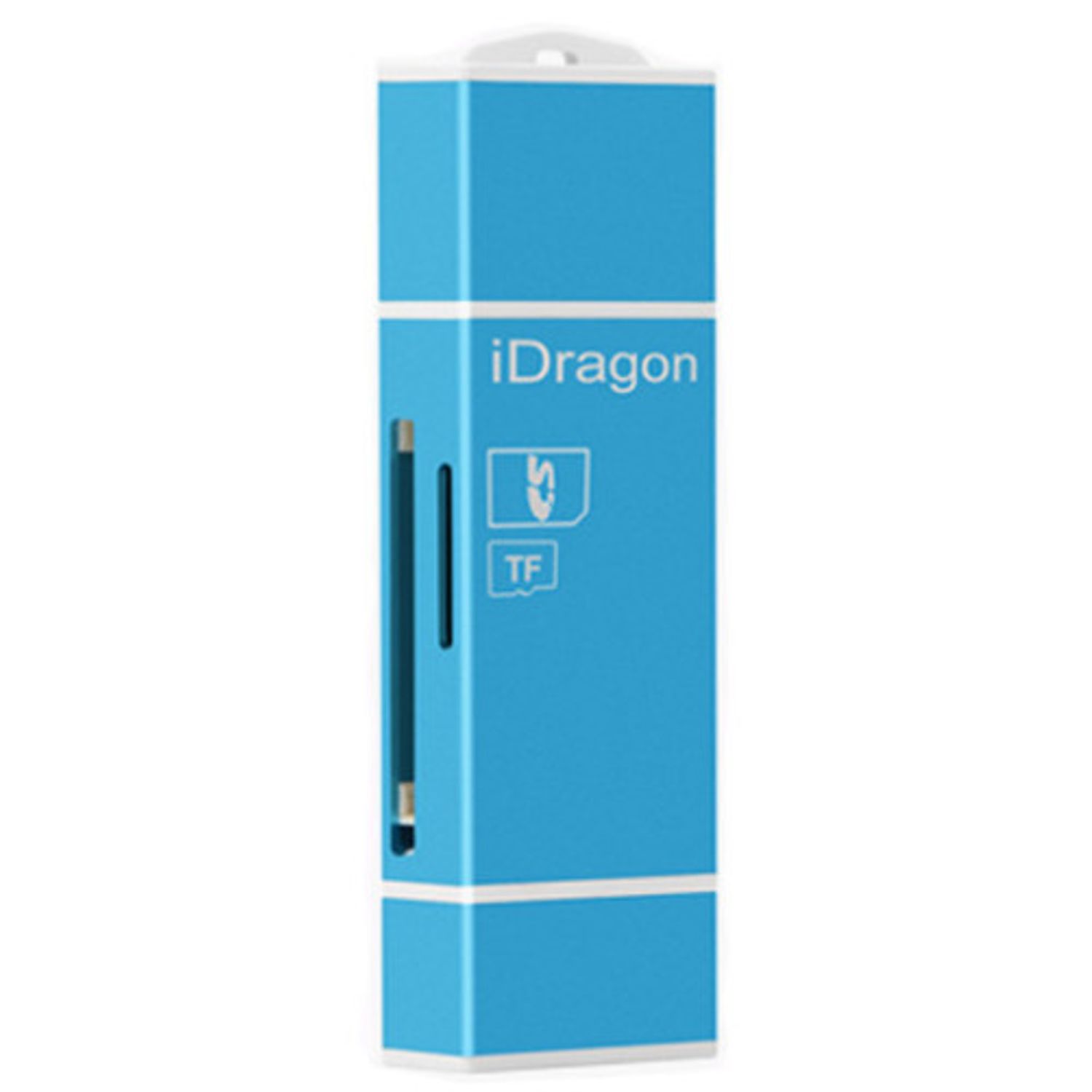 Card Reader iUni Lightning + MicroUSB OTG, Memorie Externa pentru dispozitive iOS si Android, Blue fotografia produsului