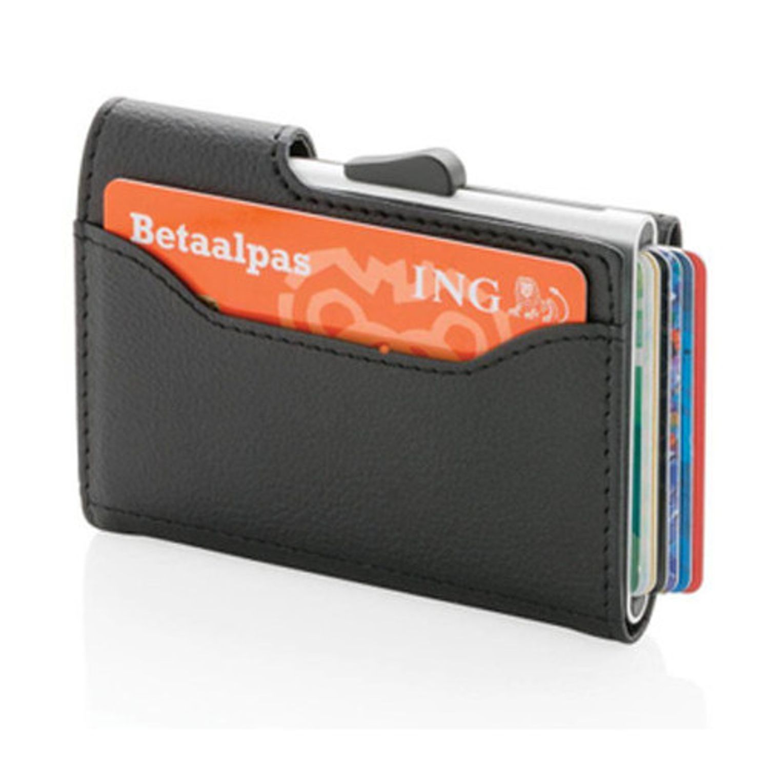 Portofel RFID iUni P5, 8 carduri, Negru fotografia produsului View 5 L