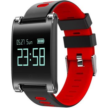 Bratara fitness iuni dm68 plus, oled, pedometru, monitorizare puls, notificari, compatibil cu android si ios, rosu