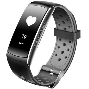 Bratara fitness iuni z11 plus, display oled, bluetooth, pedometru, monitorizare puls, notificari, android si ios, negru