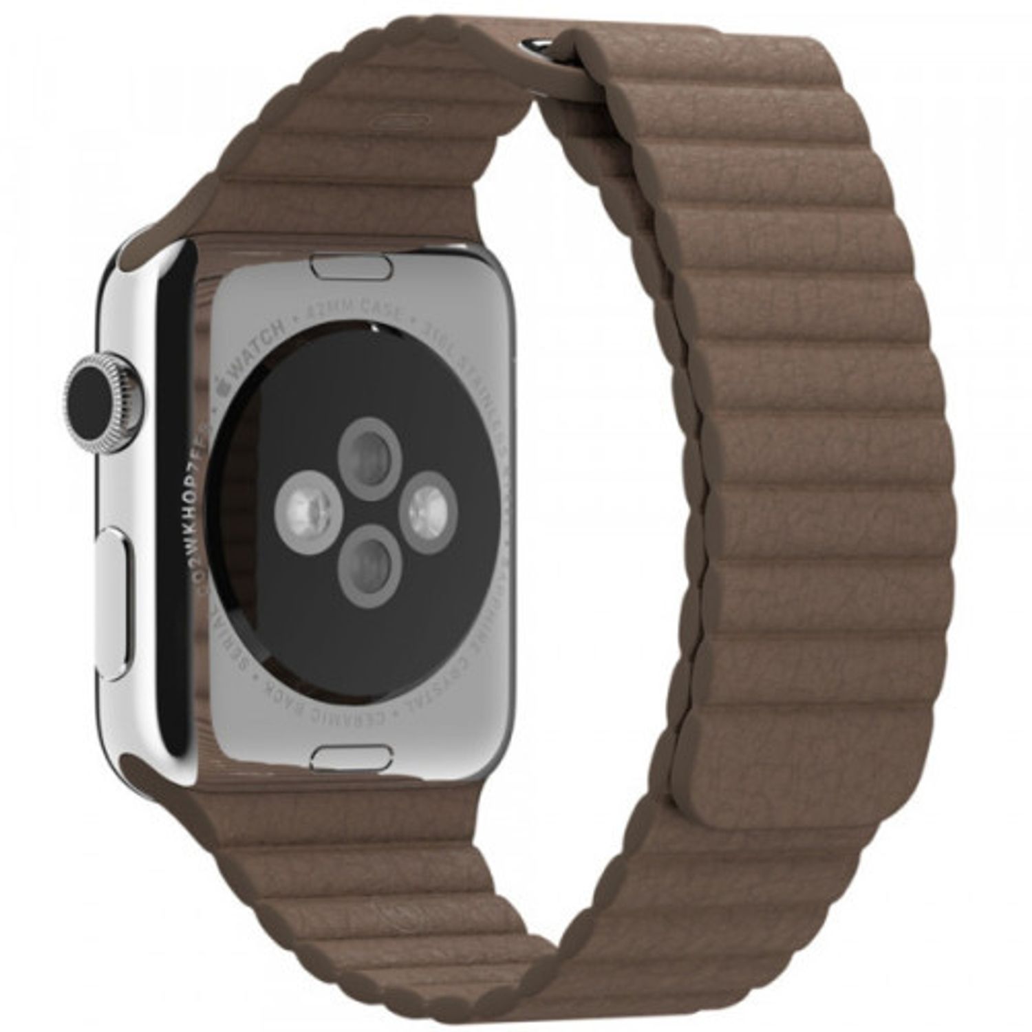 Set 2+1 Gratis, Curele Apple Watch iUni 42 mm Leather Loop Brown, Kaki, White fotografia produsului View 2 L