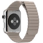 Set 2+1 Gratis, Curele Apple Watch iUni 42 mm Leather Loop Brown, Kaki, White fotografia produsului View 3 S