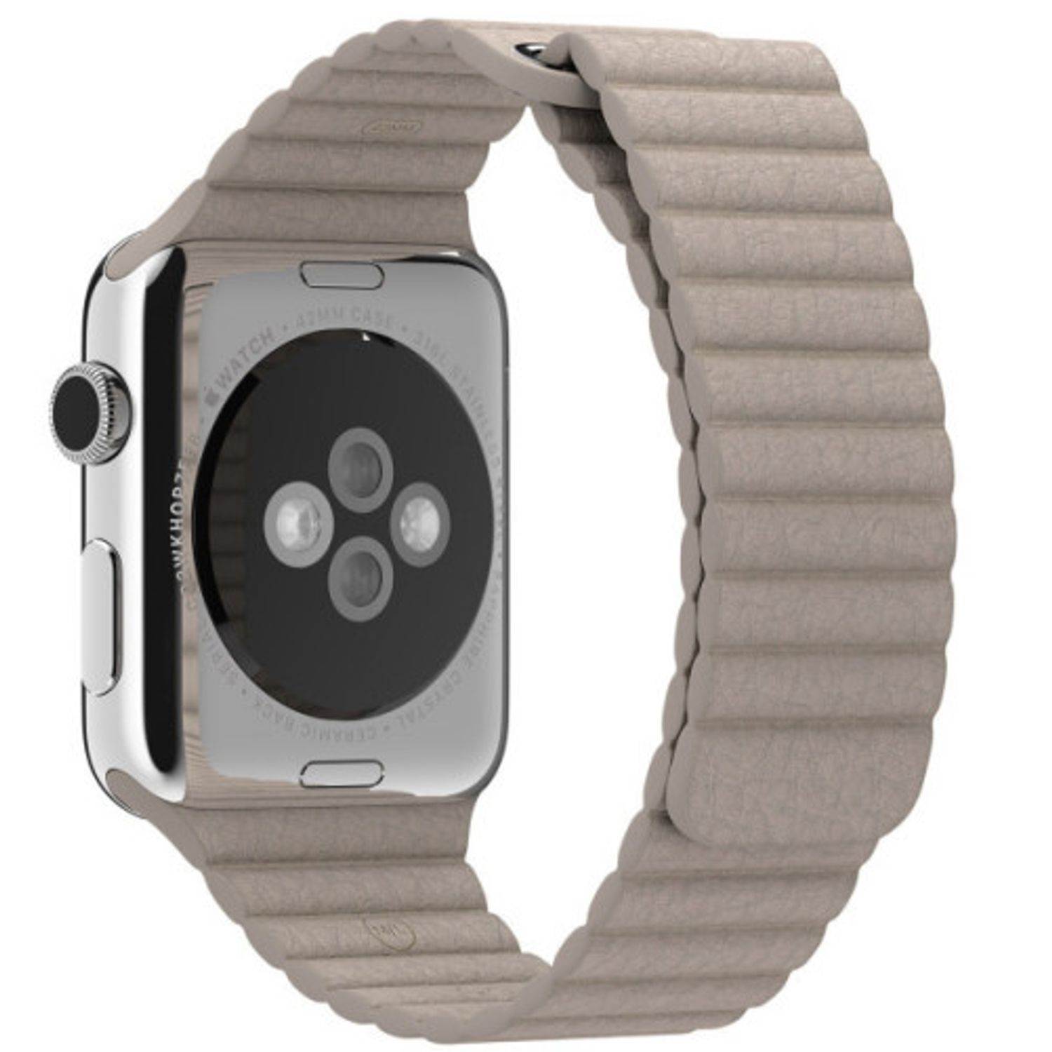 Set 2+1 Gratis, Curele Apple Watch iUni 42 mm Leather Loop Brown, Kaki, White fotografia produsului View 3 L