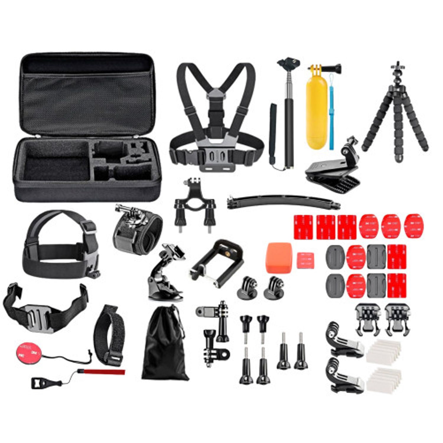 Set 46 accesorii camera sport GoPro, iUni Kit5 fotografia produsului