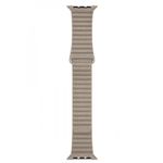 Curea iUni compatibila cu Apple Watch 1/2/3/4/5/6, 38mm, Leather Loop, Piele, Kaki fotografia produsului View 5 S