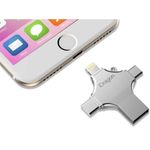 Stick USB-C 128GB iUni iDragon 4 in 1 Lightning, MicroUSB, Type-C, USB, Smartphone iOS si Android fotografia produsului View 4 S