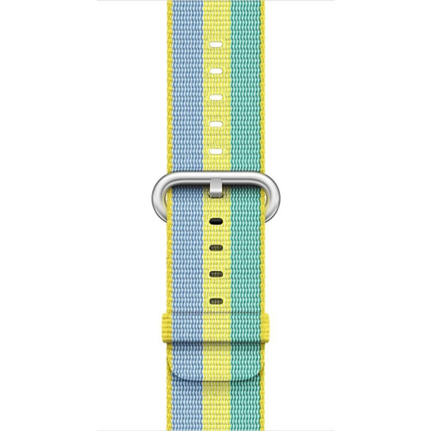 Curea iUni compatibila cu Apple Watch 1/2/3/4/5/6, 38mm, Nylon, Woven Strap, Pollen fotografia produsului View 3 L