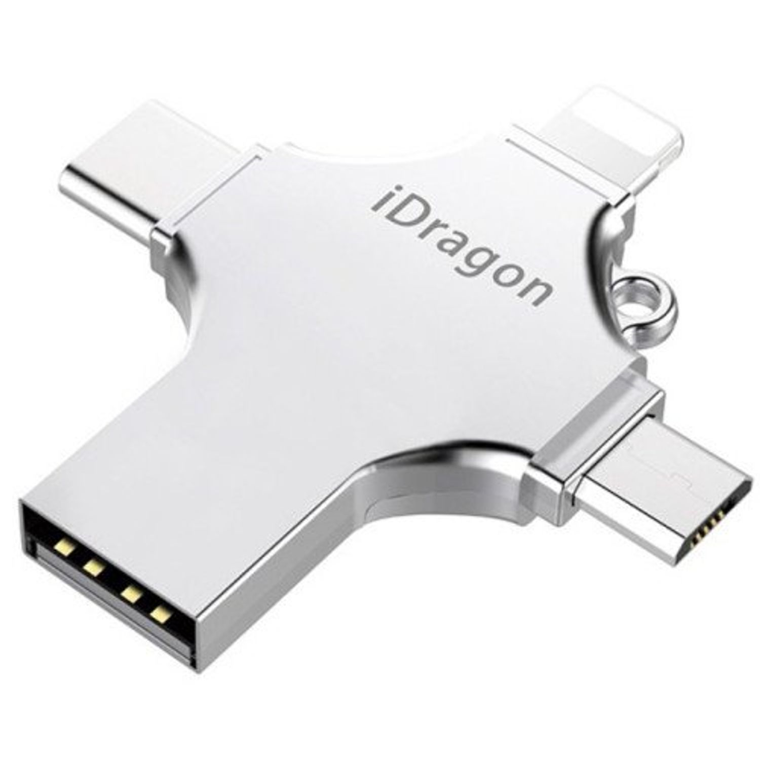 Stick USB-C 64GB iUni iDragon 4 in 1 Lightning, MicroUSB, Type-C, USB, Smartphone iOS si Android fotografia produsului