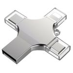 Stick USB-C 64GB iUni iDragon 4 in 1 Lightning, MicroUSB, Type-C, USB, Smartphone iOS si Android fotografia produsului View 3 S