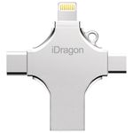 Stick USB-C 64GB iUni iDragon 4 in 1 Lightning, MicroUSB, Type-C, USB, Smartphone iOS si Android fotografia produsului View 2 S