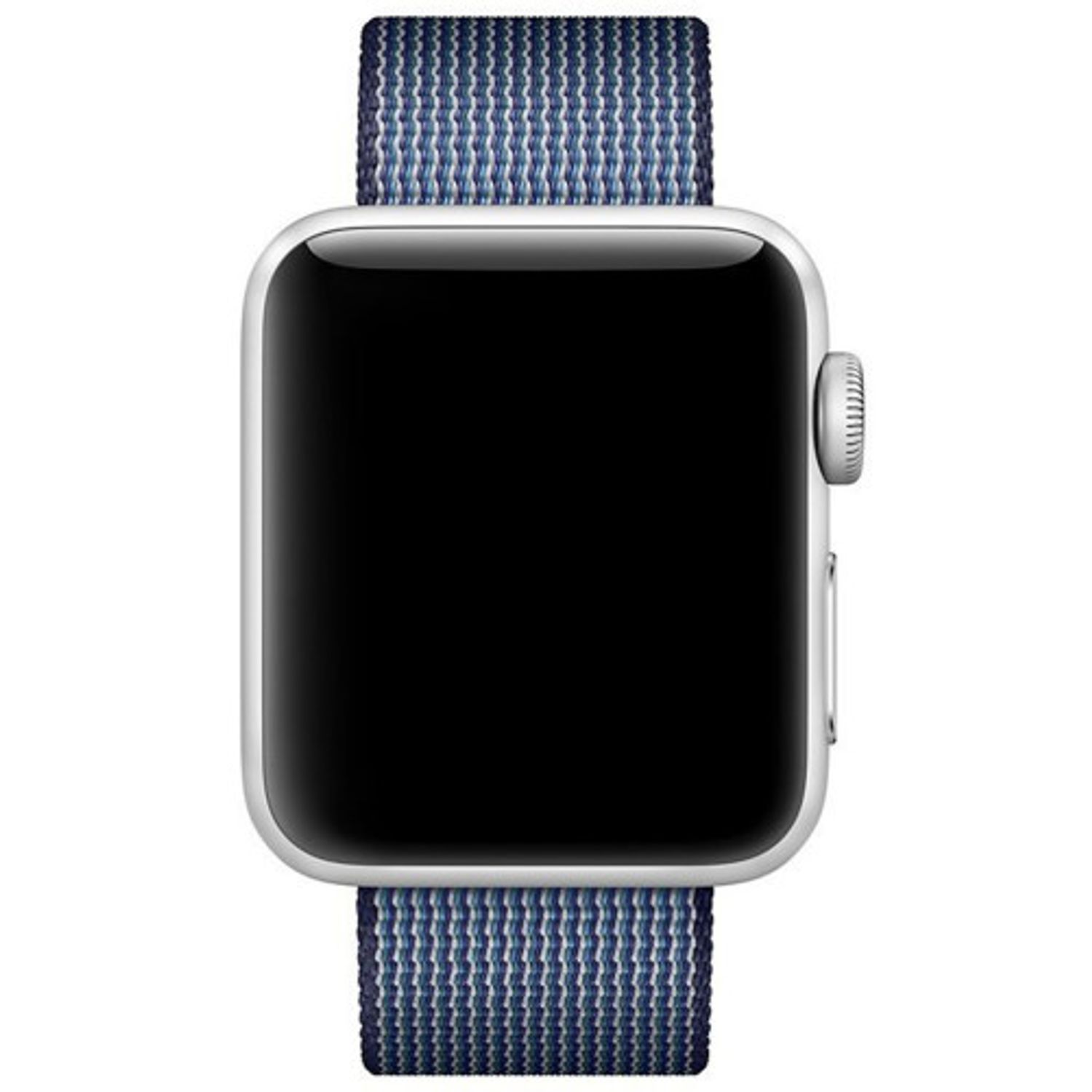Curea iUni compatibila cu Apple Watch 1/2/3/4/5/6, 38mm, Nylon, Woven Strap, Midnight Blue fotografia produsului View 3 L